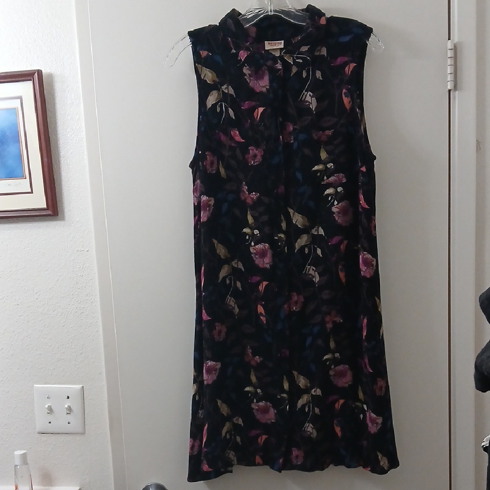 Mossimo Black and Pink Sleeveless Sheath Dress